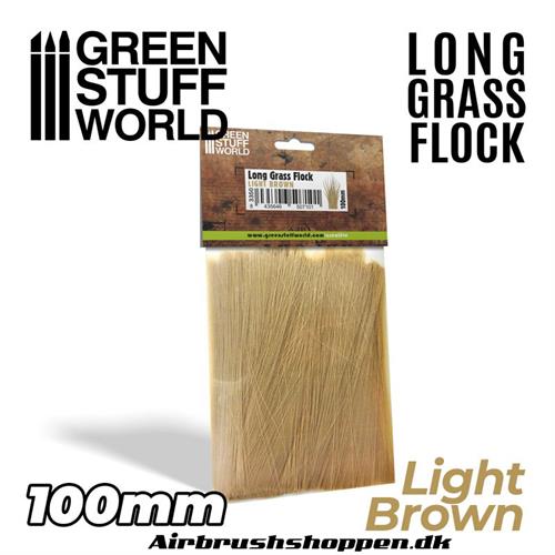 Long Grass Flock 100mm - Light Brown